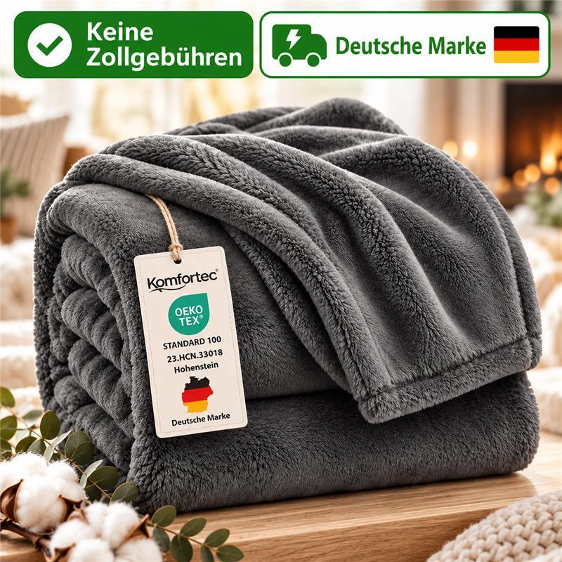 Image of Cuddle Blanket Fluffy, Fleece Home Blanket 260 G/m², Warm Winter Blanket, Cuddly & Super Soft, Sofa Blanket Couch Blanket, -tex Certified