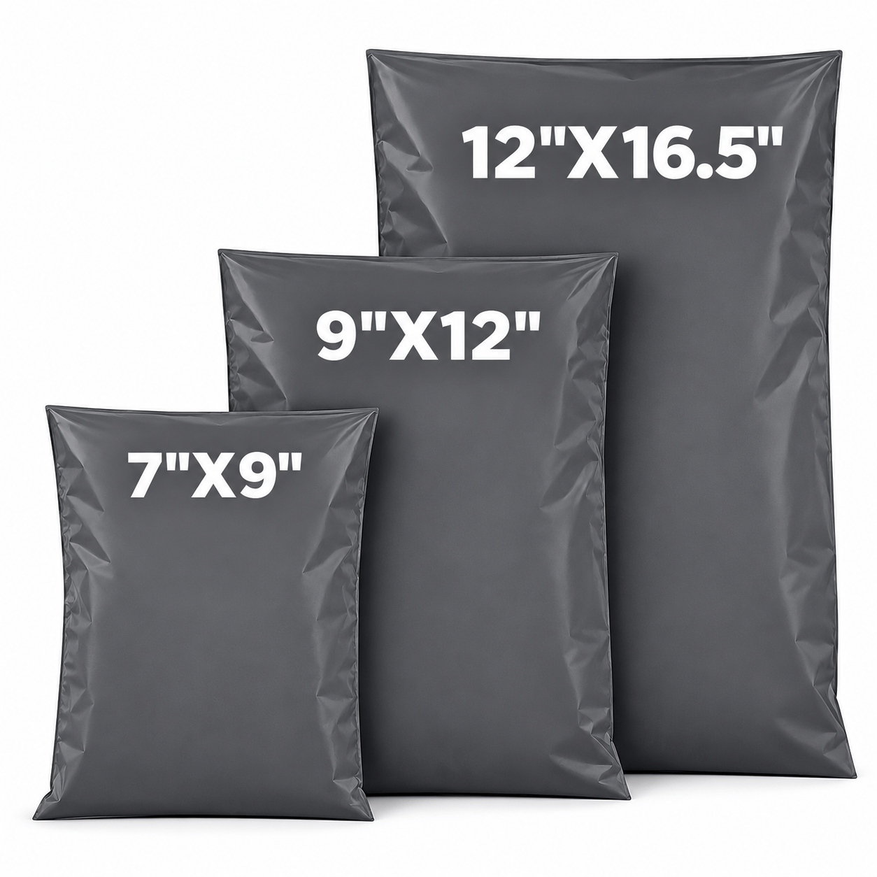 TEMU 150pcs Grey Mailing Bags 3 Sizes 50 Each 12x16.5,9"x12", 7"x9" Inches Postal Packaging Bags Self Seal Parcel Bags, Tear Resistant Waterproof