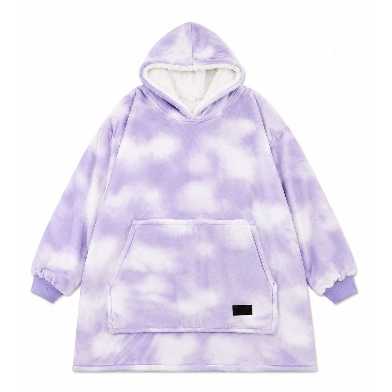 TEMU Kids Oversized Wearable Blanket Hoodie, Warm Sherpa Fleece Hooded Blanket, Cosy Loungewear For Girls & Women, Matching Family Clothing For Adult