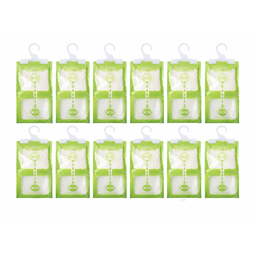 TEMU Set Of 12 Moisture Absorbents With Activated Charcoal And Absorbent Crystals, 30x16 Cm, Green