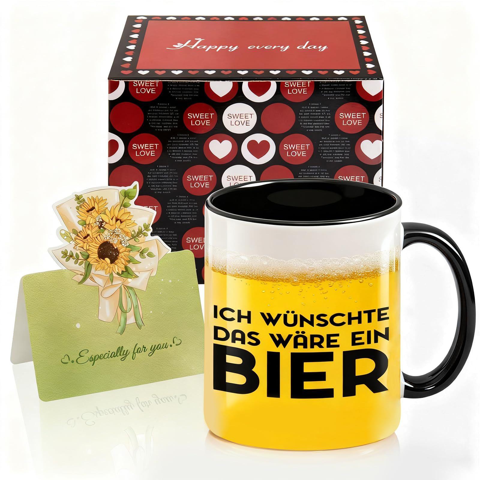 Image of Baby's Funny Beer Mug With Slogan "i Wish That A Beer" - Gift For Beer Lovers, Men, Friend, Dad Or Brother