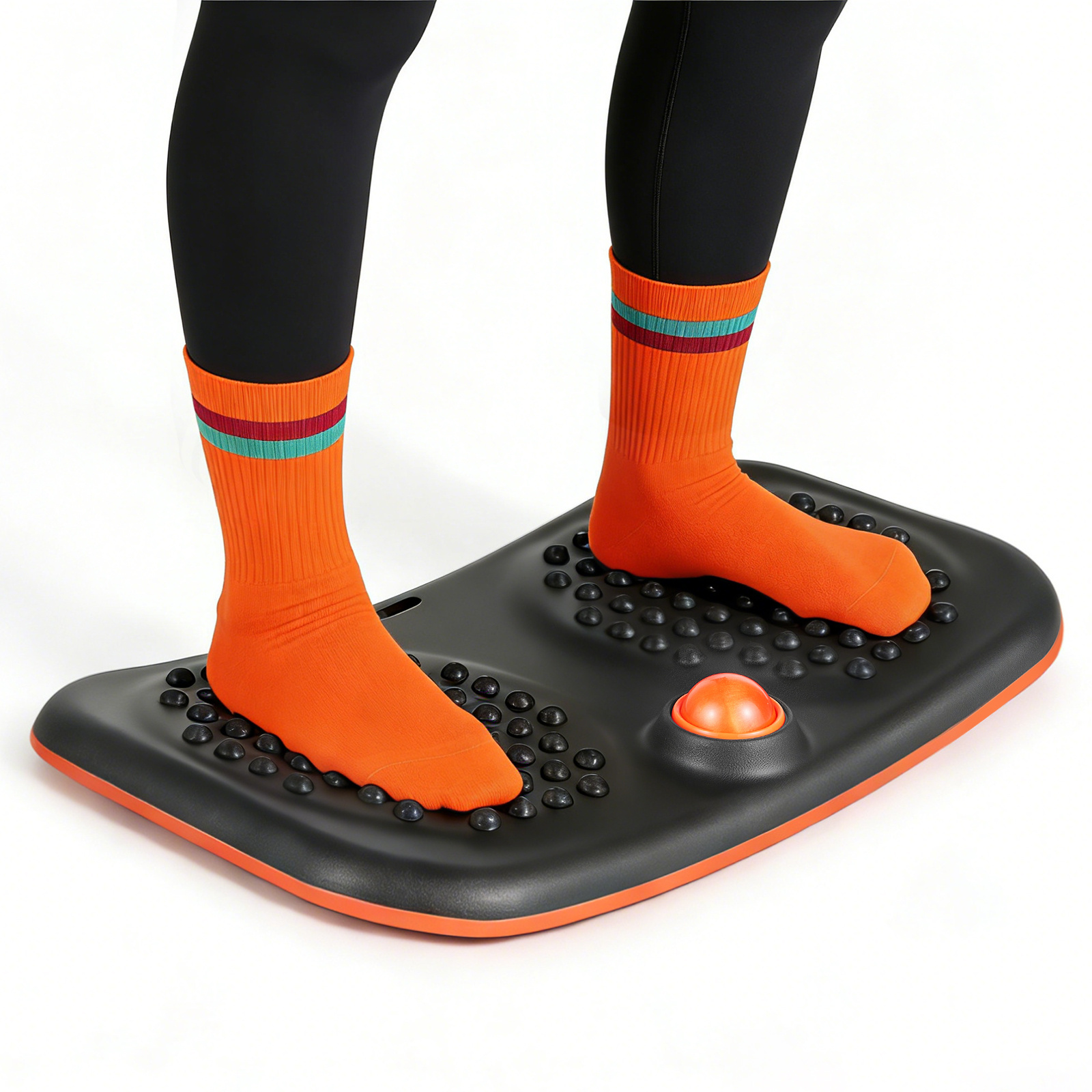 Image of Vevor Balance Board, Wobble Board Trainer For Adults, Training Equipment Rocker, Compact & Lightweight For Core Workouts, Standing Desk Exercise, Home Gym, Office, Workstation, Black
