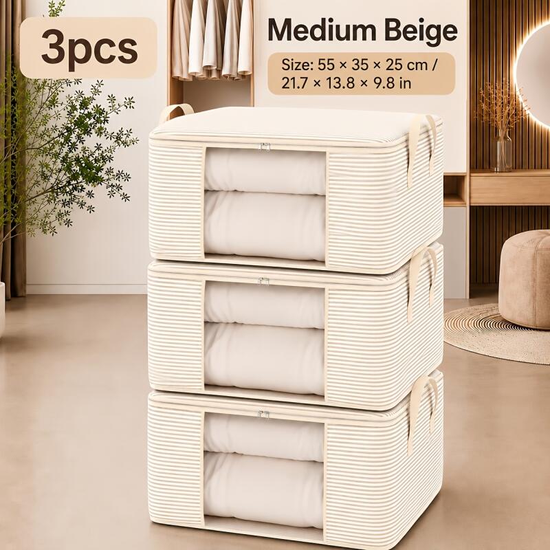 3Pcs Extra Large Storage Bag Set with Clear Window