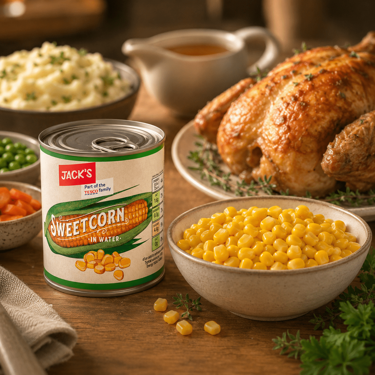 Jack's Sweetcorn in Water, 340g Canned Vegetables