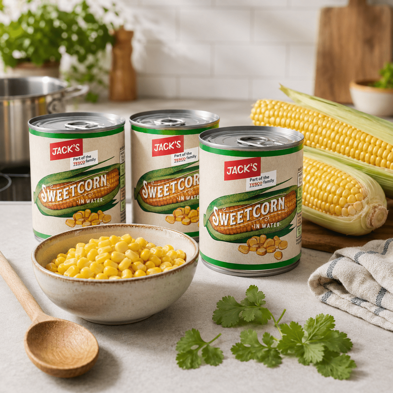Jack's Sweetcorn in Water, 340g Canned Vegetables