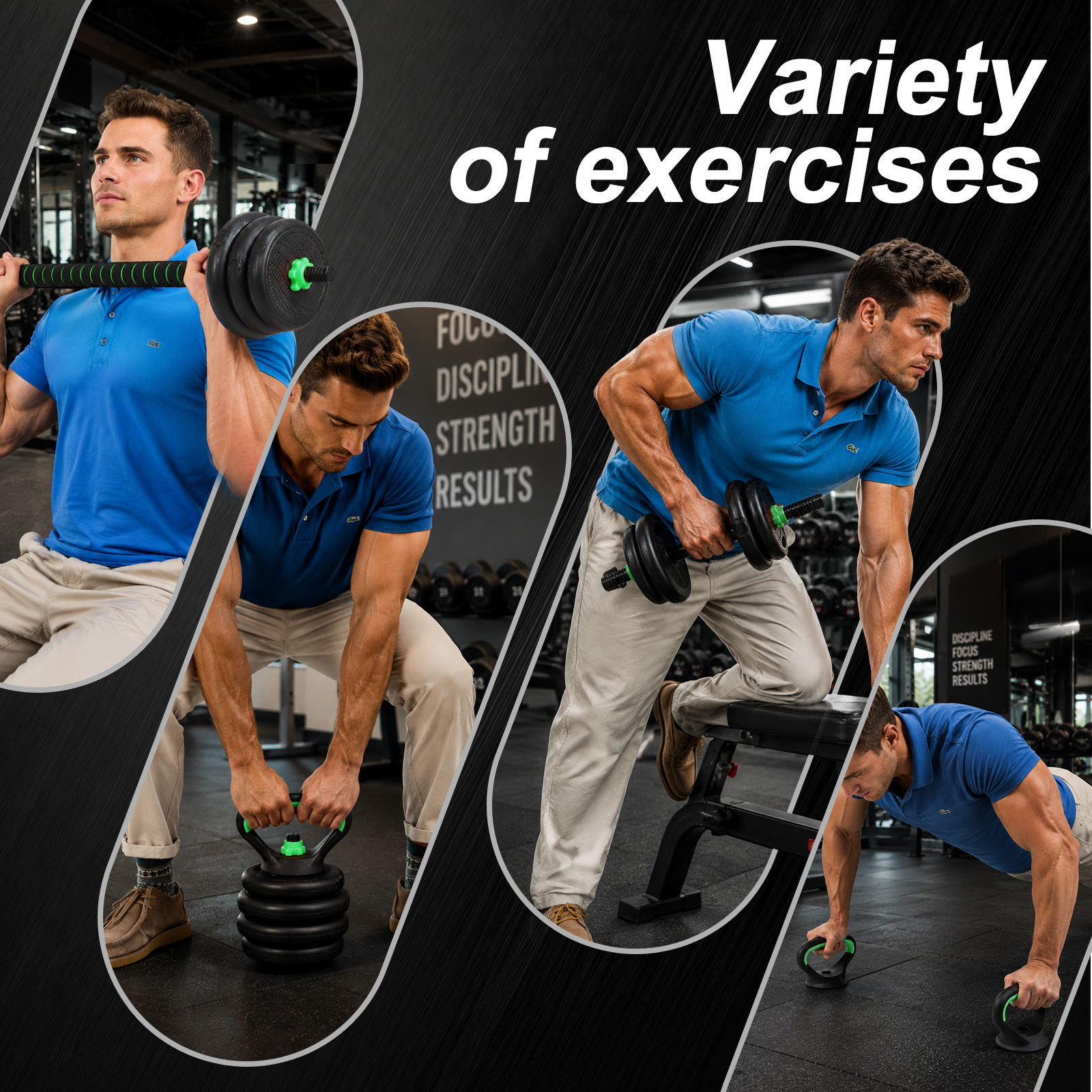 20 kg 6-in-1 Multifunctional Adjustable Dumbbell Set