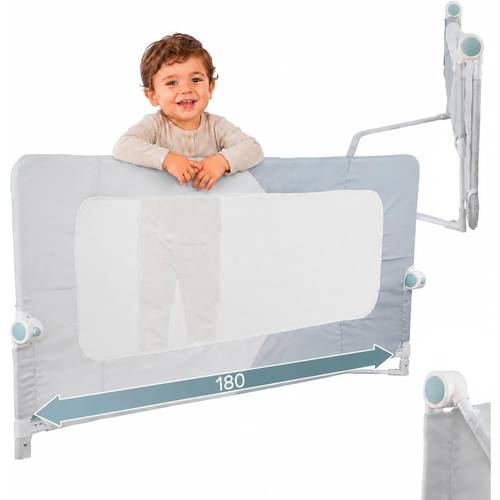 imagen del artículo de cama plegable para niños – barandilla de seguridad con malla transpirable, instalación, protección anticaídas para camas infantiles y
