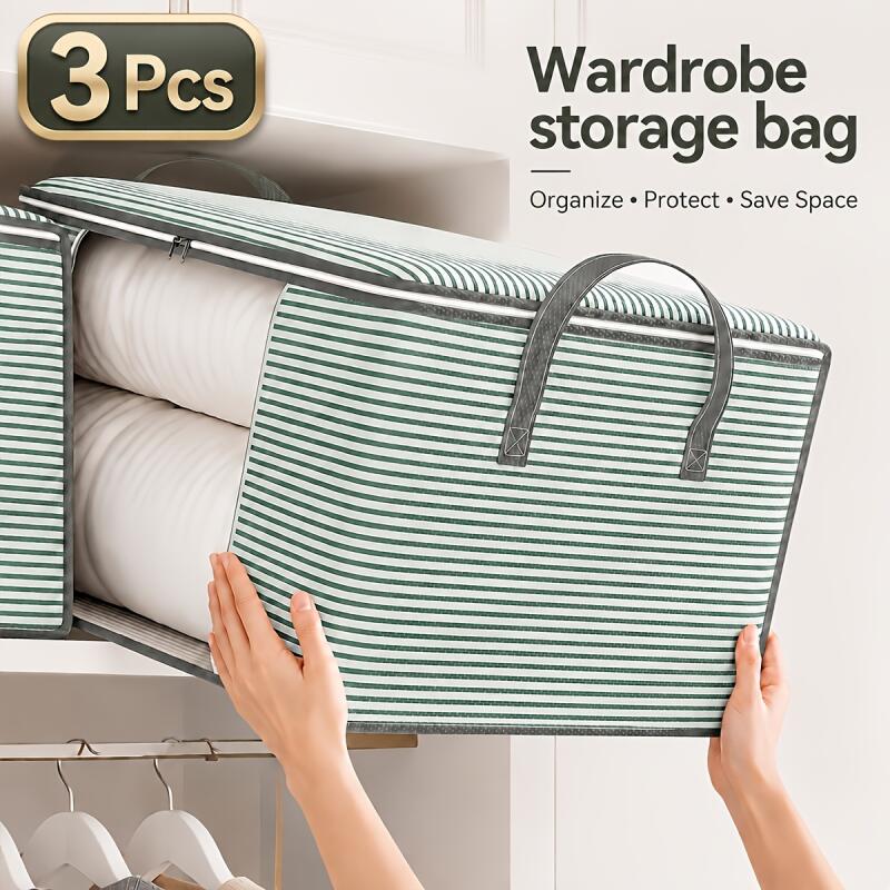 3Pcs Extra Large Storage Bag Set with Clear Window