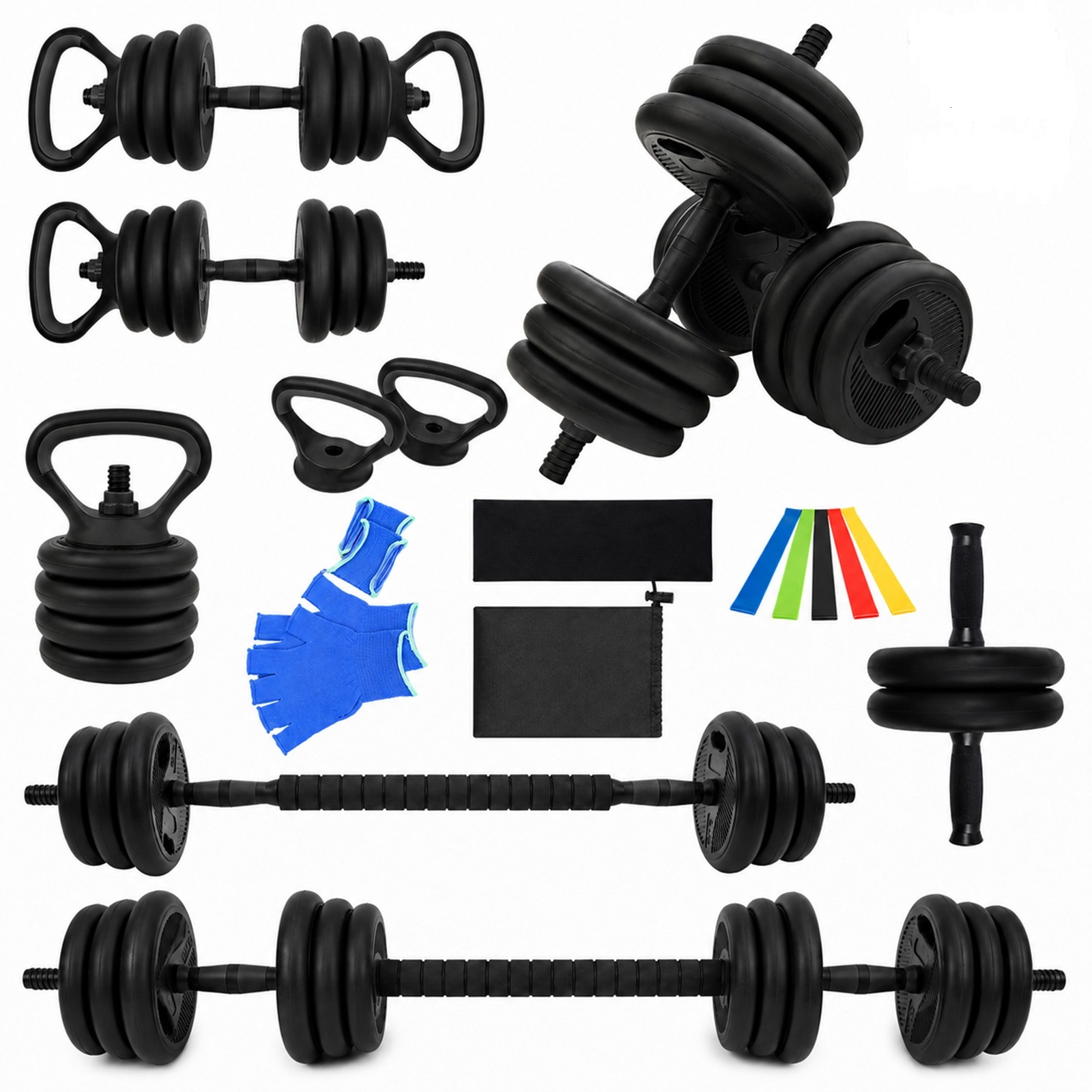 20 kg 6-in-1 Multifunctional Adjustable Dumbbell Set
