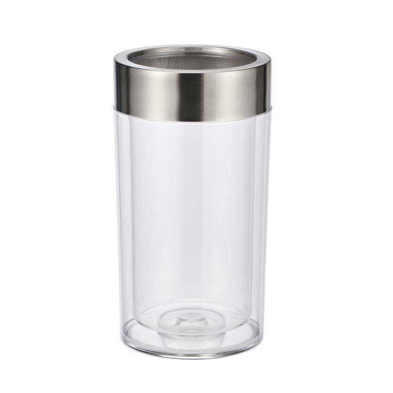 Image of Bambelaa! Wine Cooler Cooler Bottle Cooler Drink Cooler Made Of Plastic Double-walled With Stainless Steel Ring . Ø 12 X H 19.5 Cm