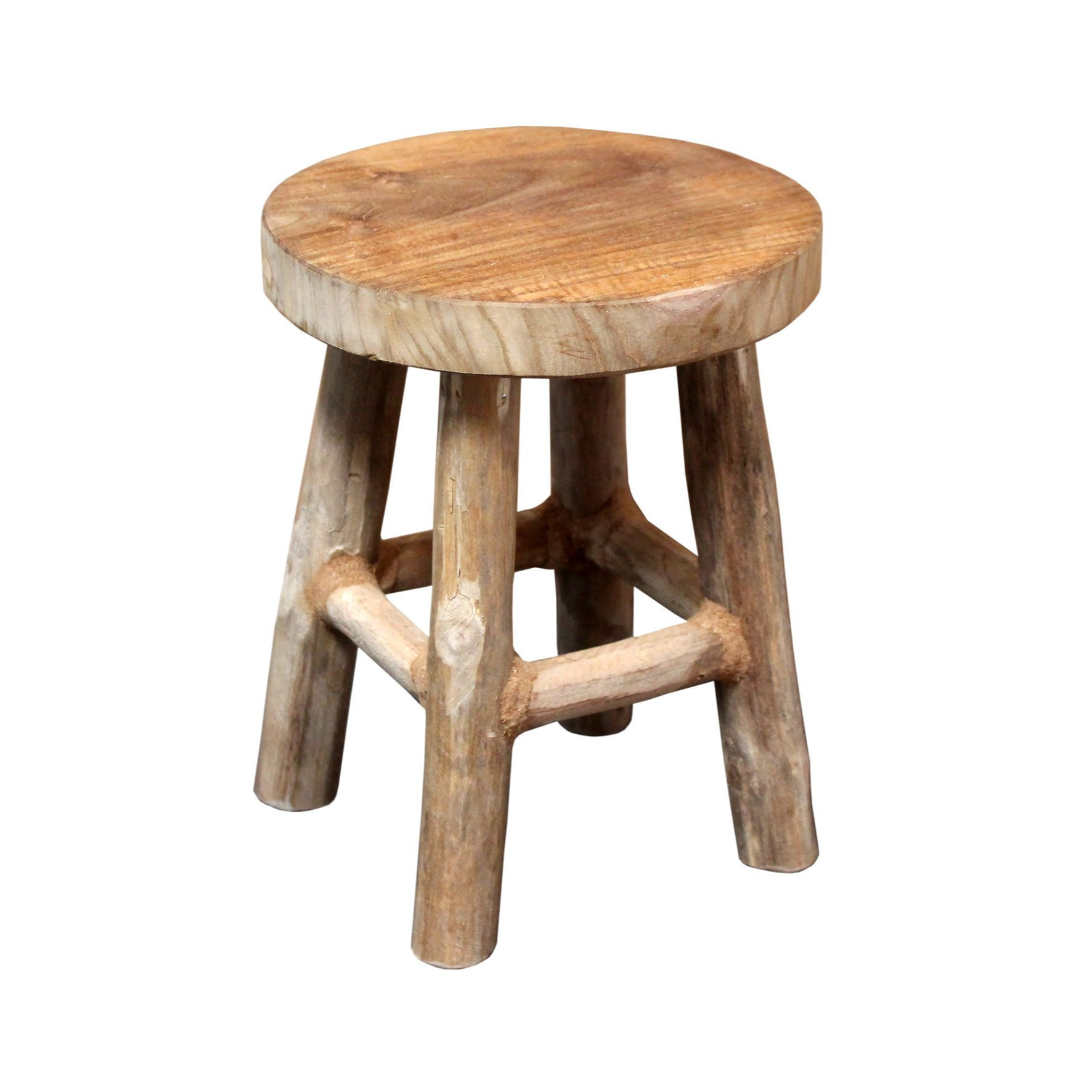 Image of Teak Flower Pot, Wood, Plants, Stool With
