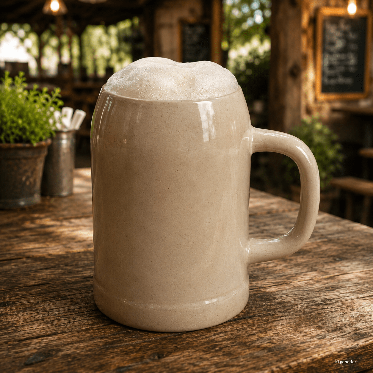 Grenzauer Beer Mug, 1 Piece, 0.5 Liter With Measurement , Stone Mug