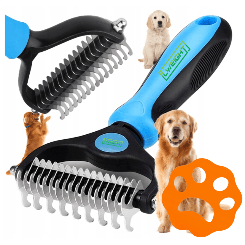 Image of Deshedding Trimmer For Removes Hair Comb Included With Pet Hair Removal Mitt