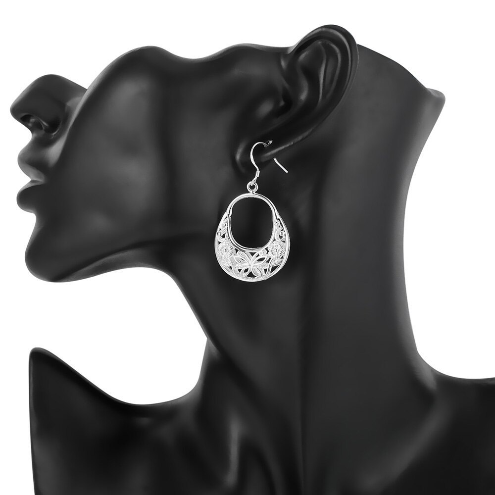 Women's Sterling Silver Lightweight Drop Earrings