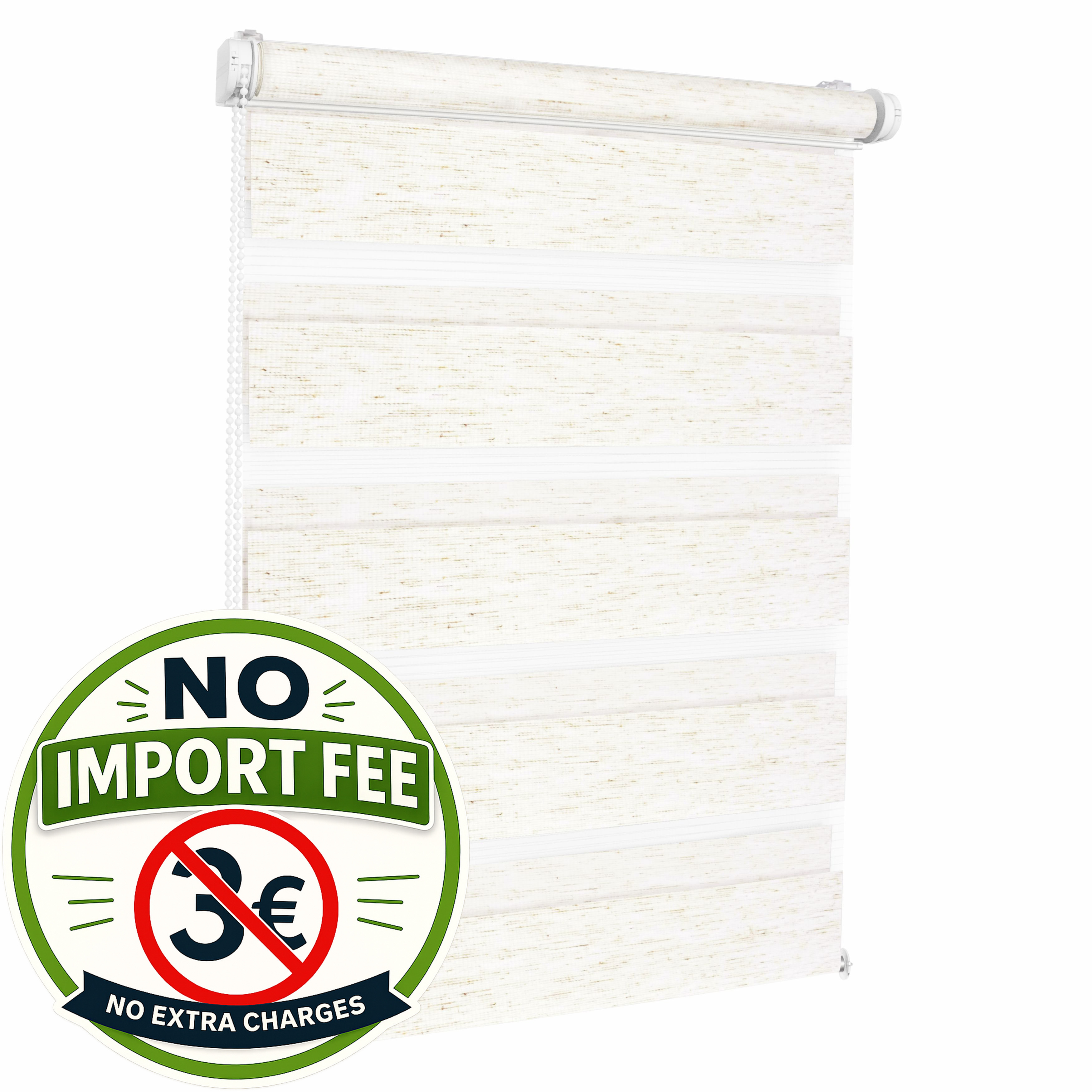 TEMU a Rullo & - Beige - 32 Misure - & - Installazione Finestra Non Invasiva, Nessuna Foratura Richiesta, Regolazione a Catena, Supporti Regolabili