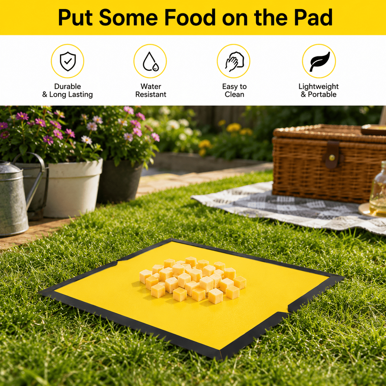 TEMU Sticky Adhesive Boards For Plant Care, Surface Protection Sheets For Gardens, Greenhouses, Agriculture, Indoor & Outdoor Growing Areas, Pack Of