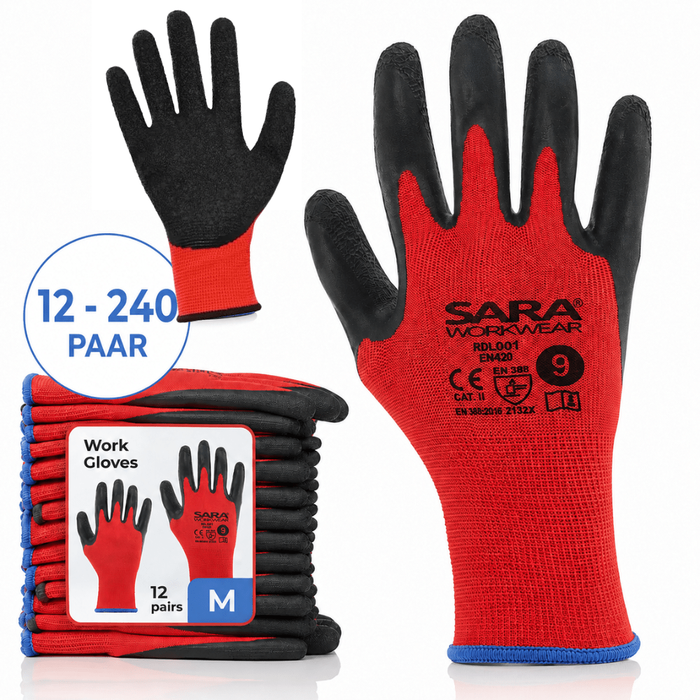 12 Pairs Of Professional Work Gloves, Non-slip Assembly Gloves For Construction, Workshop, Garden, Warehouse, Transport, Durable, Flexible, Comfortable