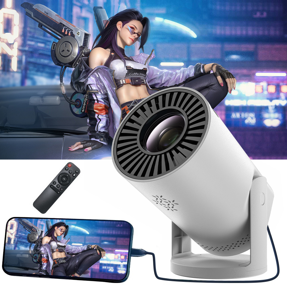 Image of Mini Projector, Portable Projector, , Small Projector With 270° Rotatable Stand, Movie Projector, Compatible With Tv Stick/smartphone/ For Bedroom/outdoor Camping