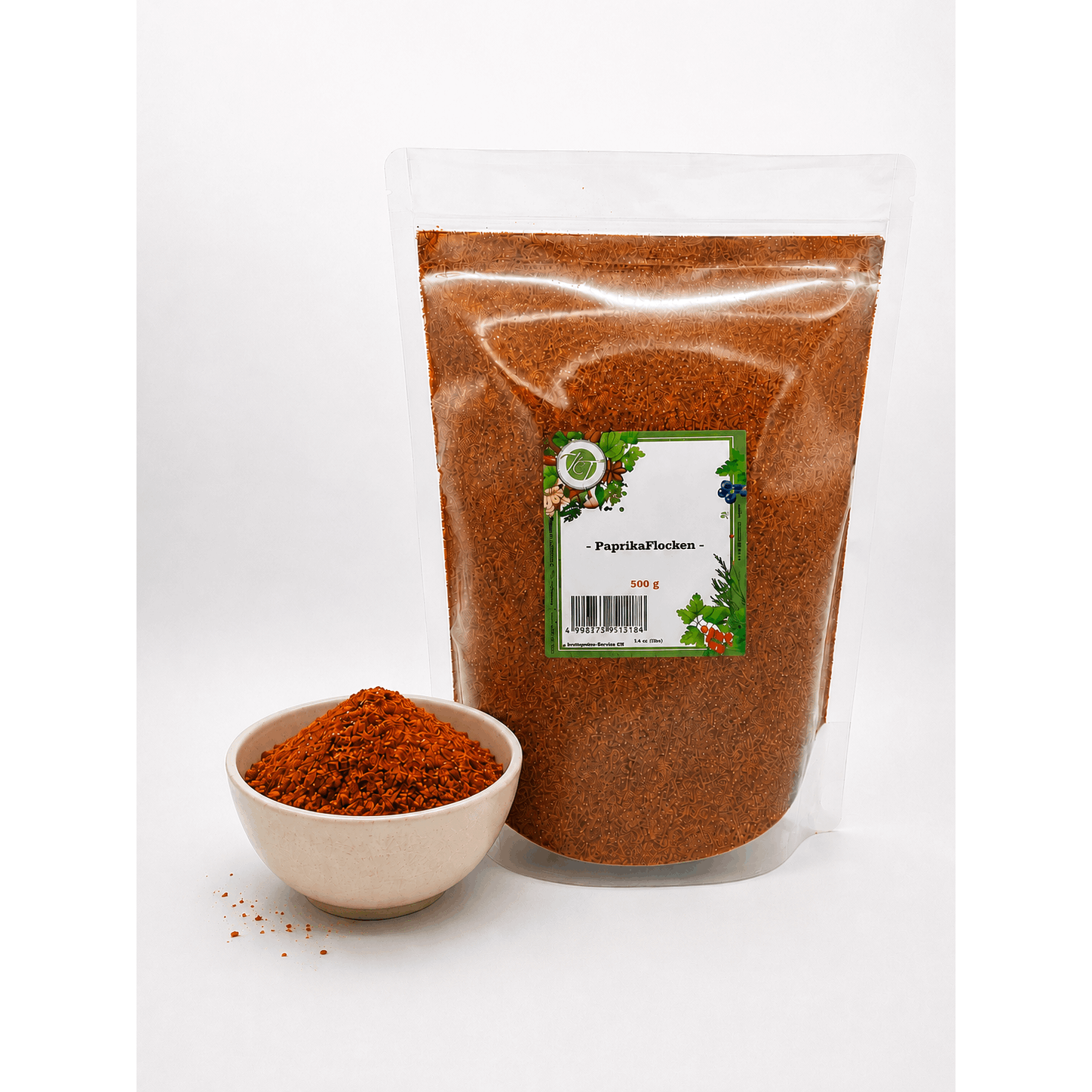 Kt Paprika Flakes Very Fine Red Mild Paprika Flakes - 1a Quality