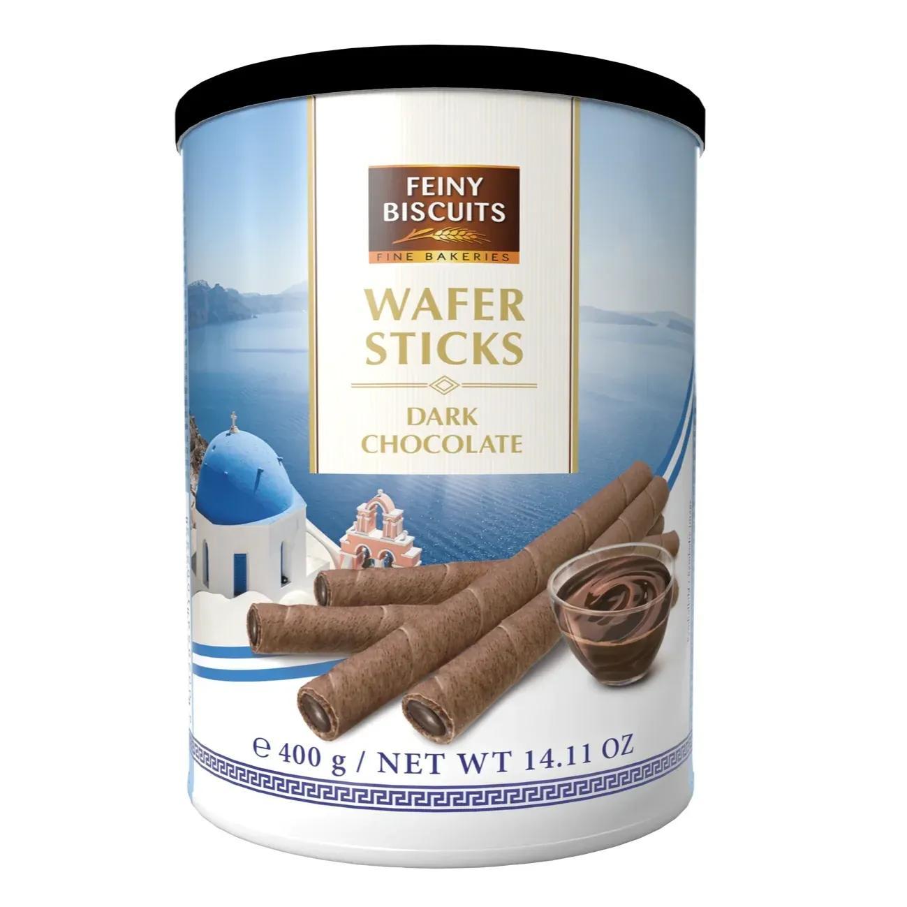 Waffle Rolls With Soft Bitter Chocolate Cream 400g