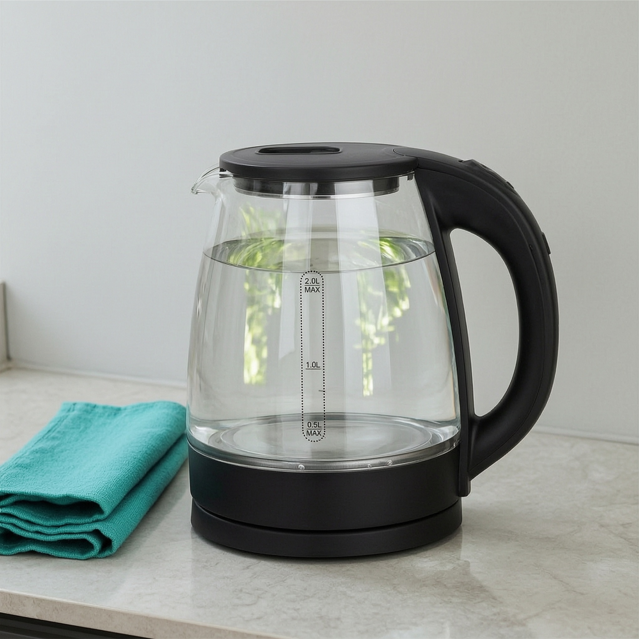 Image of 1.8l Glass Electric Kettle, 1500w Borosilicate Water Boiler, Auto Shut-off & Boil-, Portable Cordless Teapot For Coffee, Tea, Home & Travel