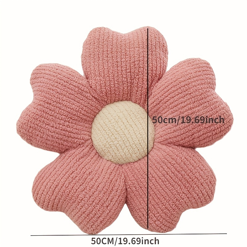 TEMU Cojín floral de 50 cm, cojín para suelo decorativo, cojín de felpa para asientos, cojines decorativos para dormitorios, sofás y sillas, cojín de