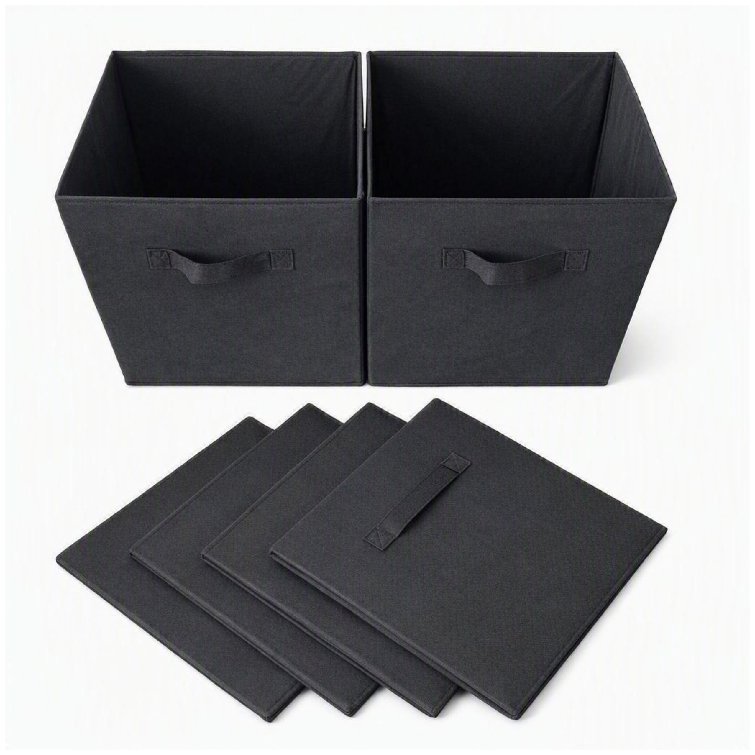 TEMU Aufbewahrungsbox-Behälter für Kleidung und Spielzeug OGIVO BEIGE/GRAU/SCHWARZ/6 STK