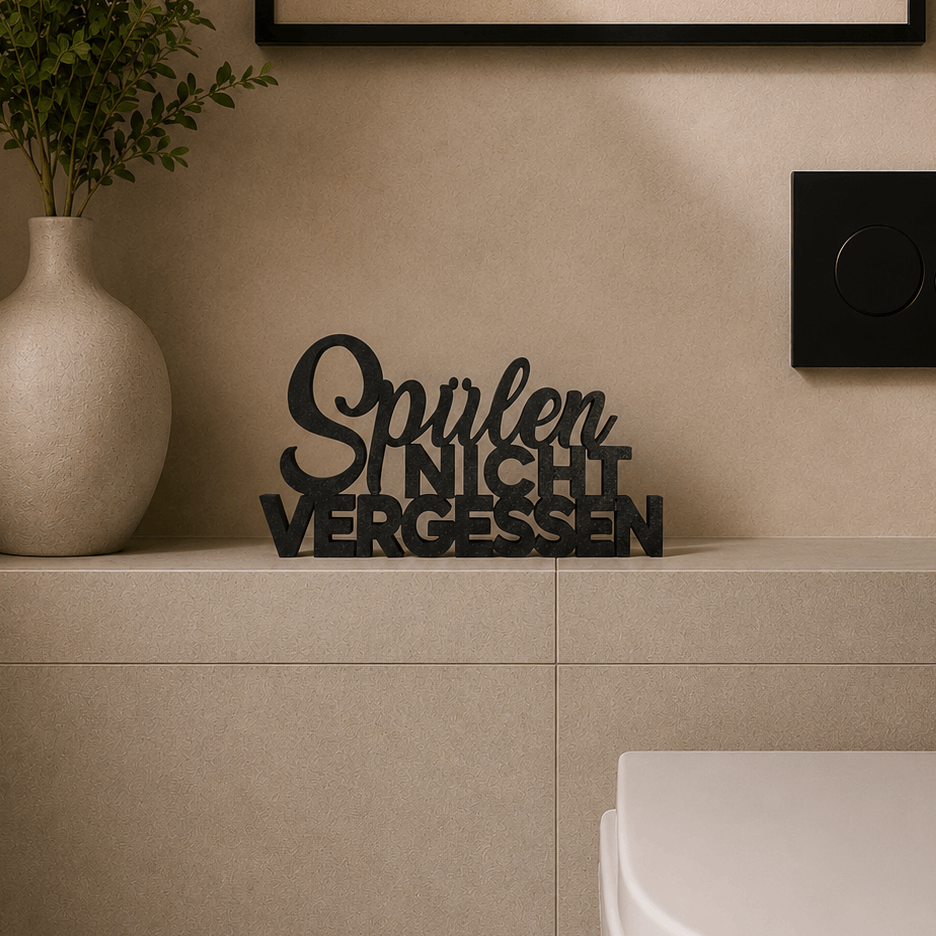 Decorative Stand " To Flush" – The Humorous Bathroom Reminder