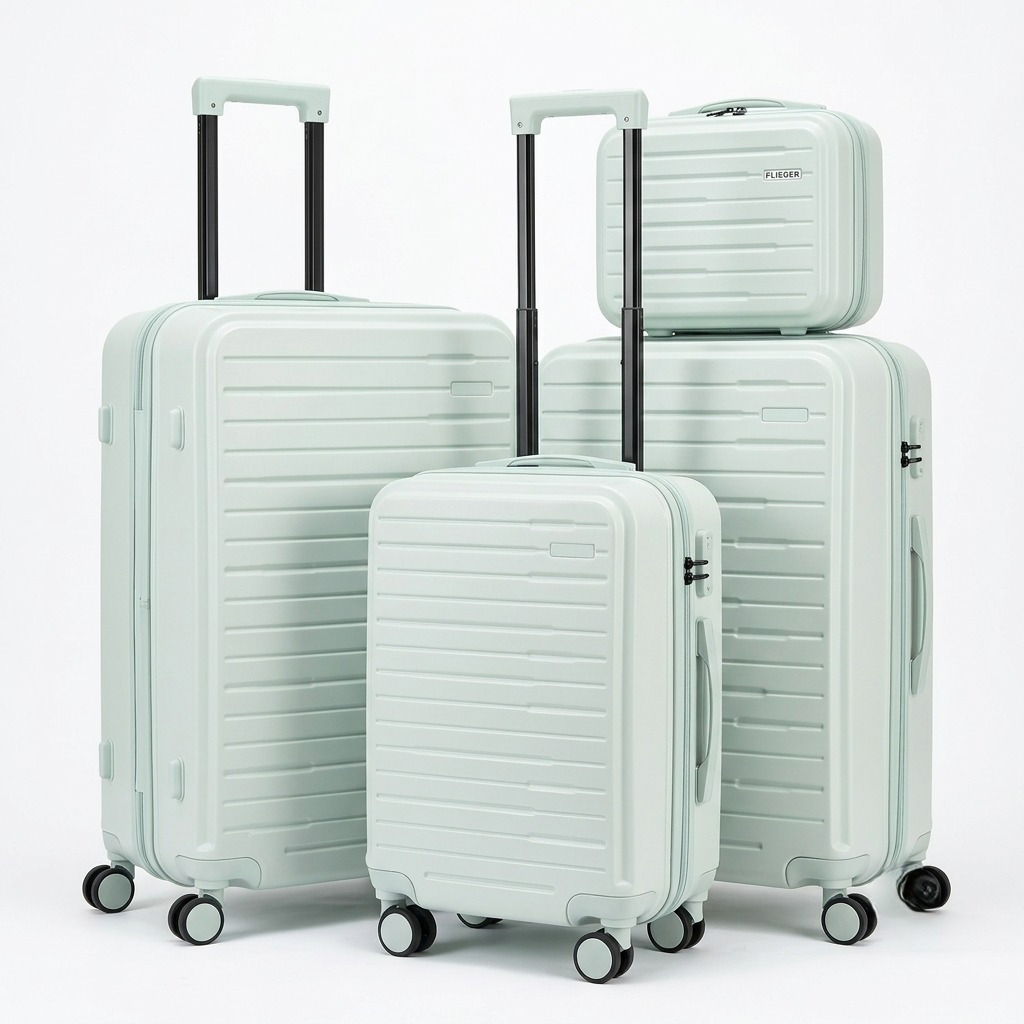 4pcs PP Hard Shell Luggage Set with Corner Protectors