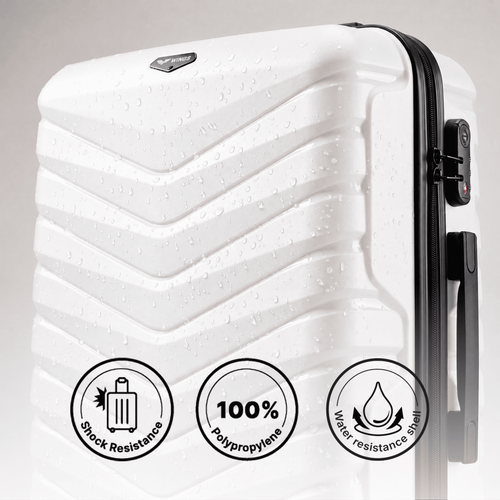 pp suitcase in polypropylene 28 24 20 18 inches dimensions approximately 75 x 50 x 30 cm or 68 x 41 x 25 cm or 55 x 40 x 20 cm or carry on 50 x 34 x 18 cm with detachable wheels high quality carry on suitcase suitcase with lock and 4 360 wheels suitcase with wheels compatible with popular small travel suitcase with detachable wheels durable travel luggage colors burgundy black graphite red yellow blue