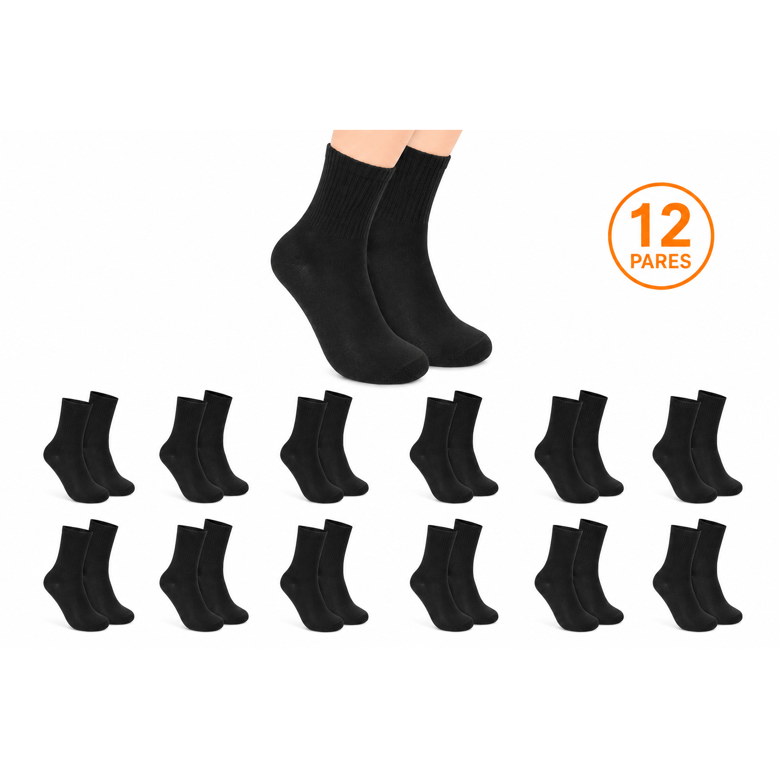 TEMU 12 (24 piezas) de Calcetines Tobilleros Deportivo para . Calcetines Medio- Unisex Transpirables y Resistentes Para Ciclismo, Runnig y Otras