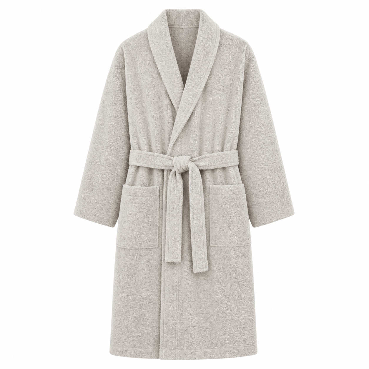 TEMU Albornoz de algodón perla de 400 g/m² con cuello , cinturón ajustable y 2 bolsillos, tallas M-XXL