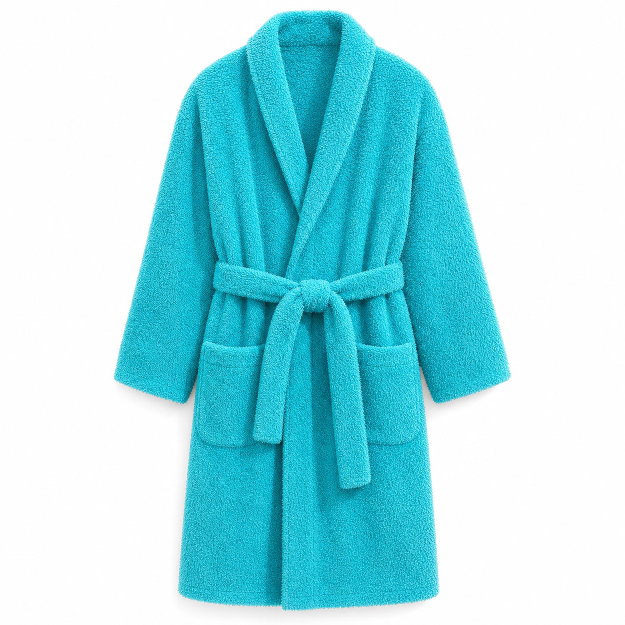 TEMU Albornoz de algodón de 400 g/m² con cuello , cinturón ajustable y 2 bolsillos, tallas M-XXL