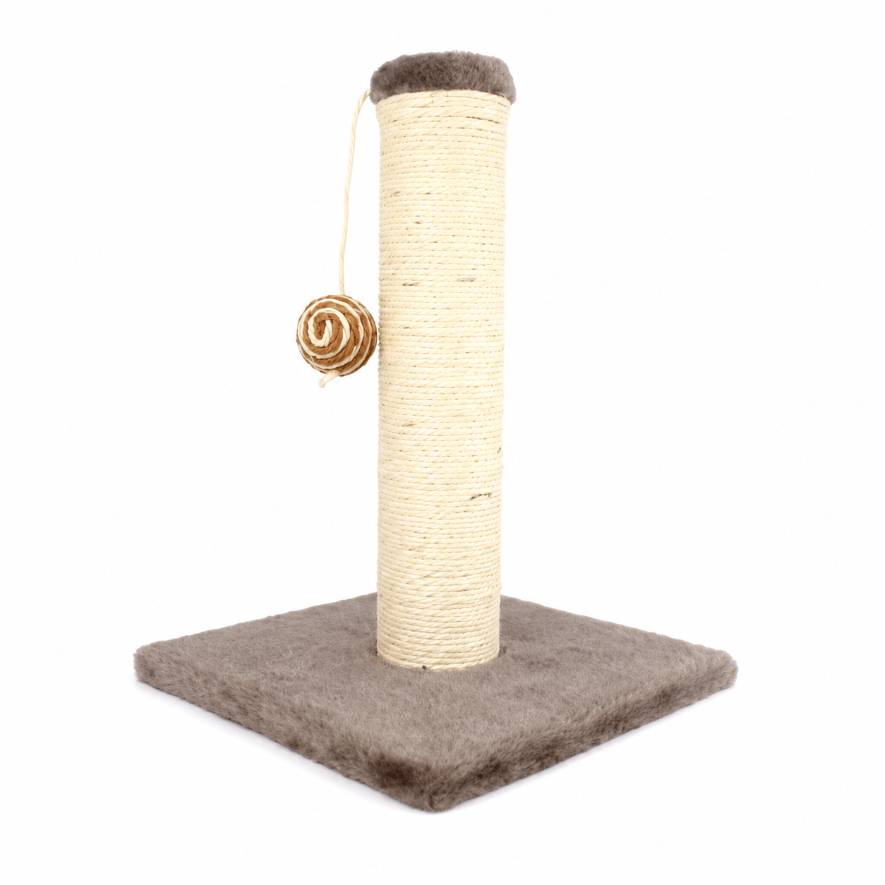TEMU Rascador para Gatos con de Sisal Natural | Árbol Rascador con Pelota Colgante | Base Estable 25 x 25 x 35 cm