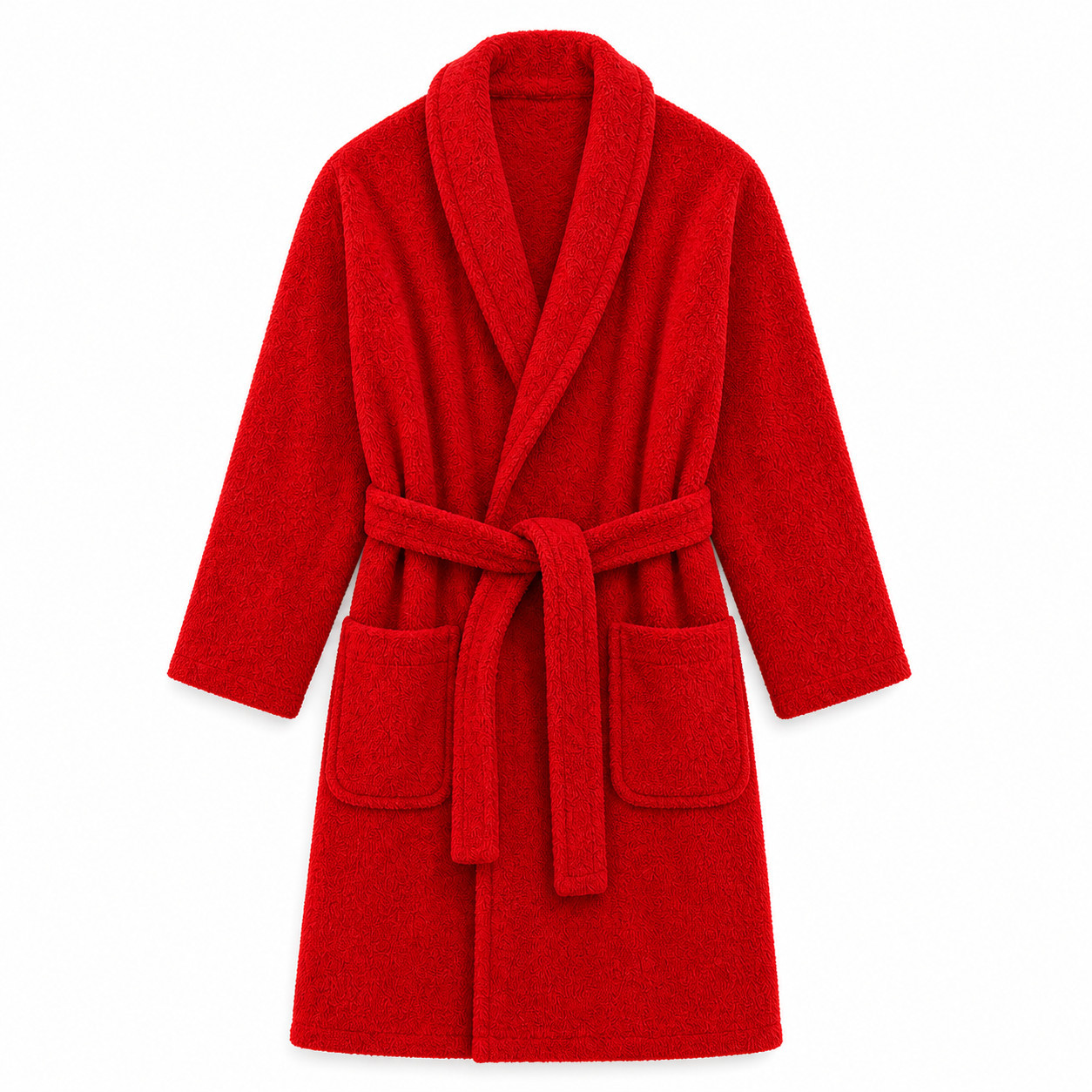 TEMU Albornoz de algodón de 400 g/m² con cuello chal, cinturón y bolsillos, tallas M-XXL, 1