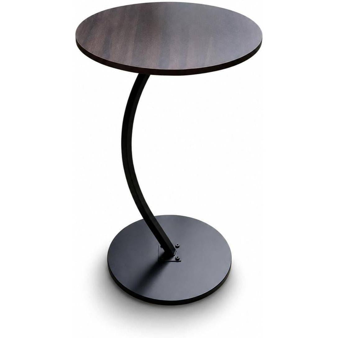 TEMU Modern Side Table, Round Wood End Table With Metal Base, Small Coffee Table For Living Room, Bedroom, Sofa, Bedside, Laptop & Snack Table,