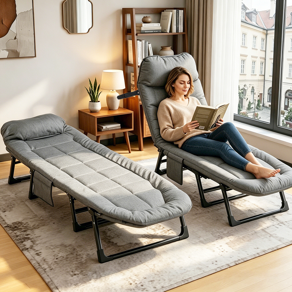 TEMU Super grande, 1.9 di lunghezza, 13 scene disponibili, letto pieghevole portatile per adulti - Tessuto con struttura in metallo, design e per uso