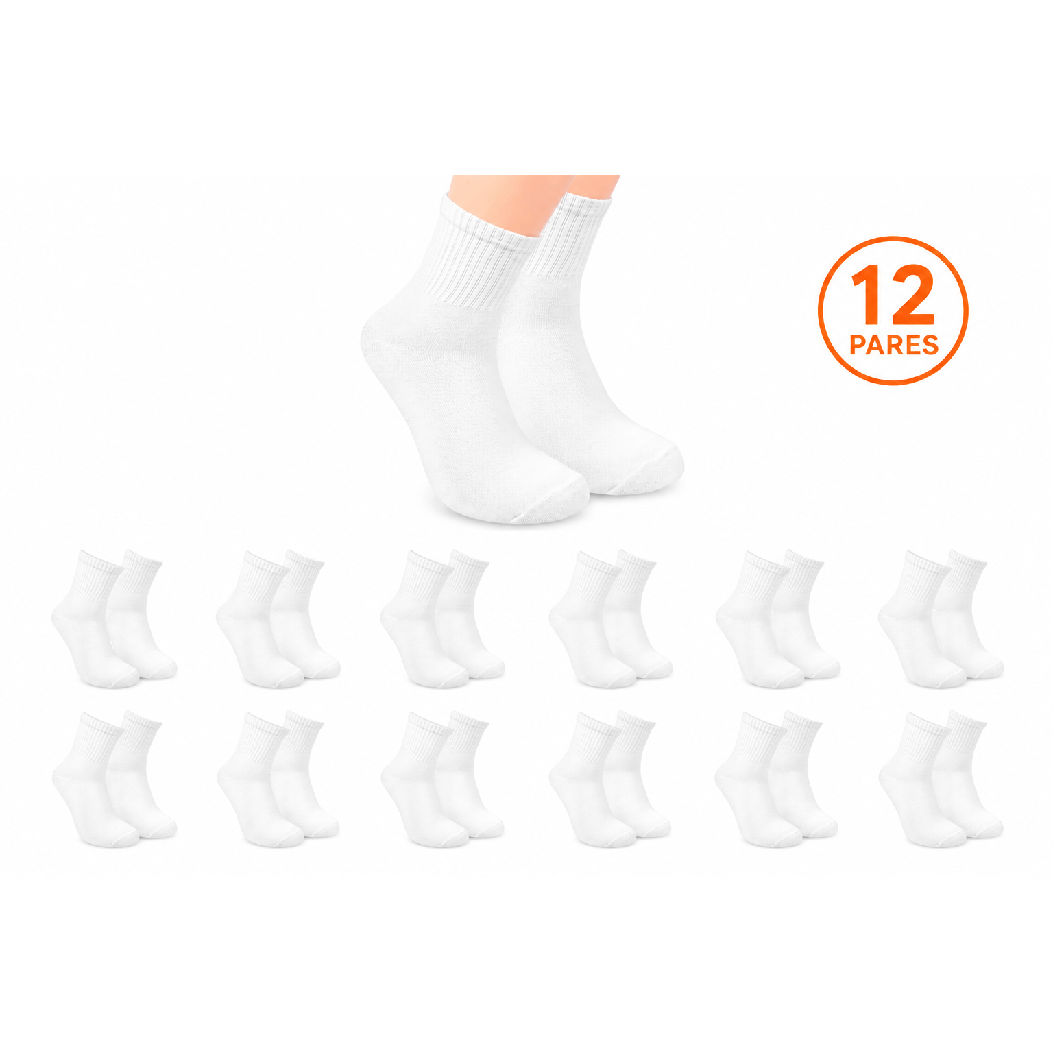 TEMU 12 (24 piezas) de Calcetines Tobilleros Deportivo para . Calcetines Medio- Unisex Transpirables y Resistentes Para Ciclismo, Runnig y Otras