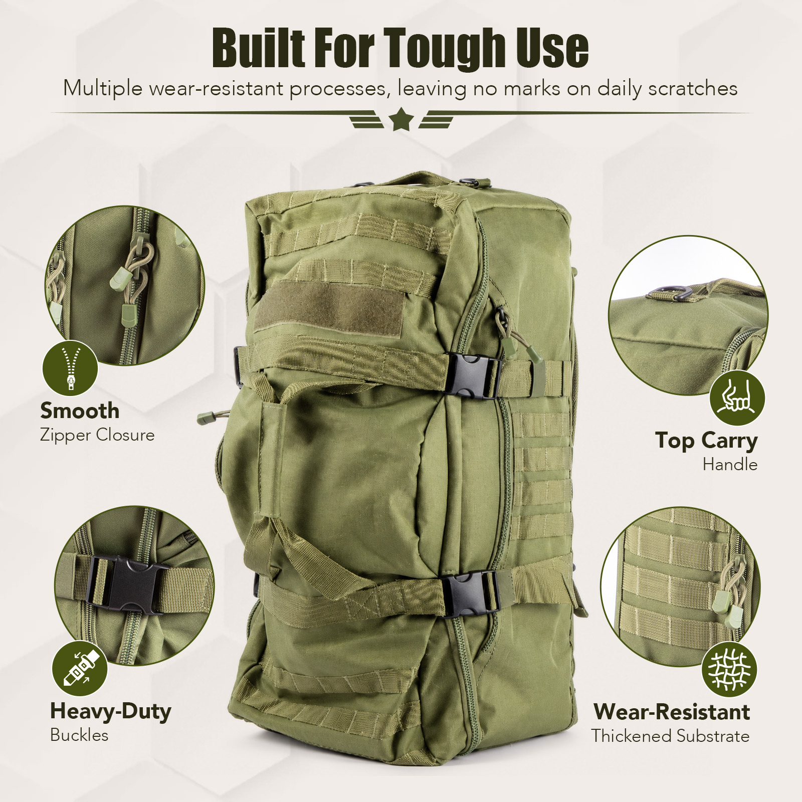 600D Large Foldable Travel Duffel Bag for Men & Women