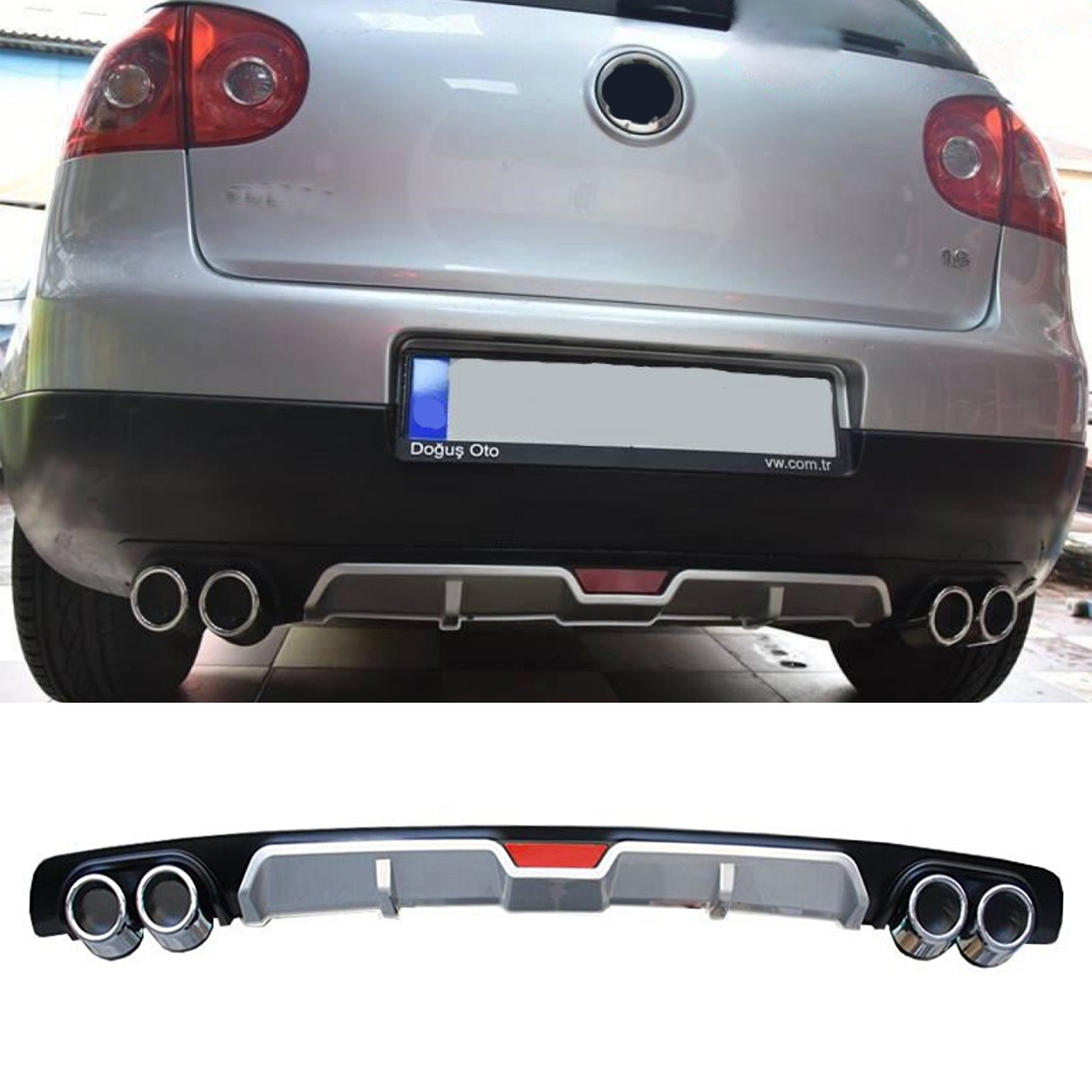 Image of Rear Bumper Diffuser Splitter For Golf Mk4 97-08 Golf Mk5 130cm X 15cm U Model Universal Car Styling Diffuser Rear Body Kit Spoiler Bumper Lip Splitter