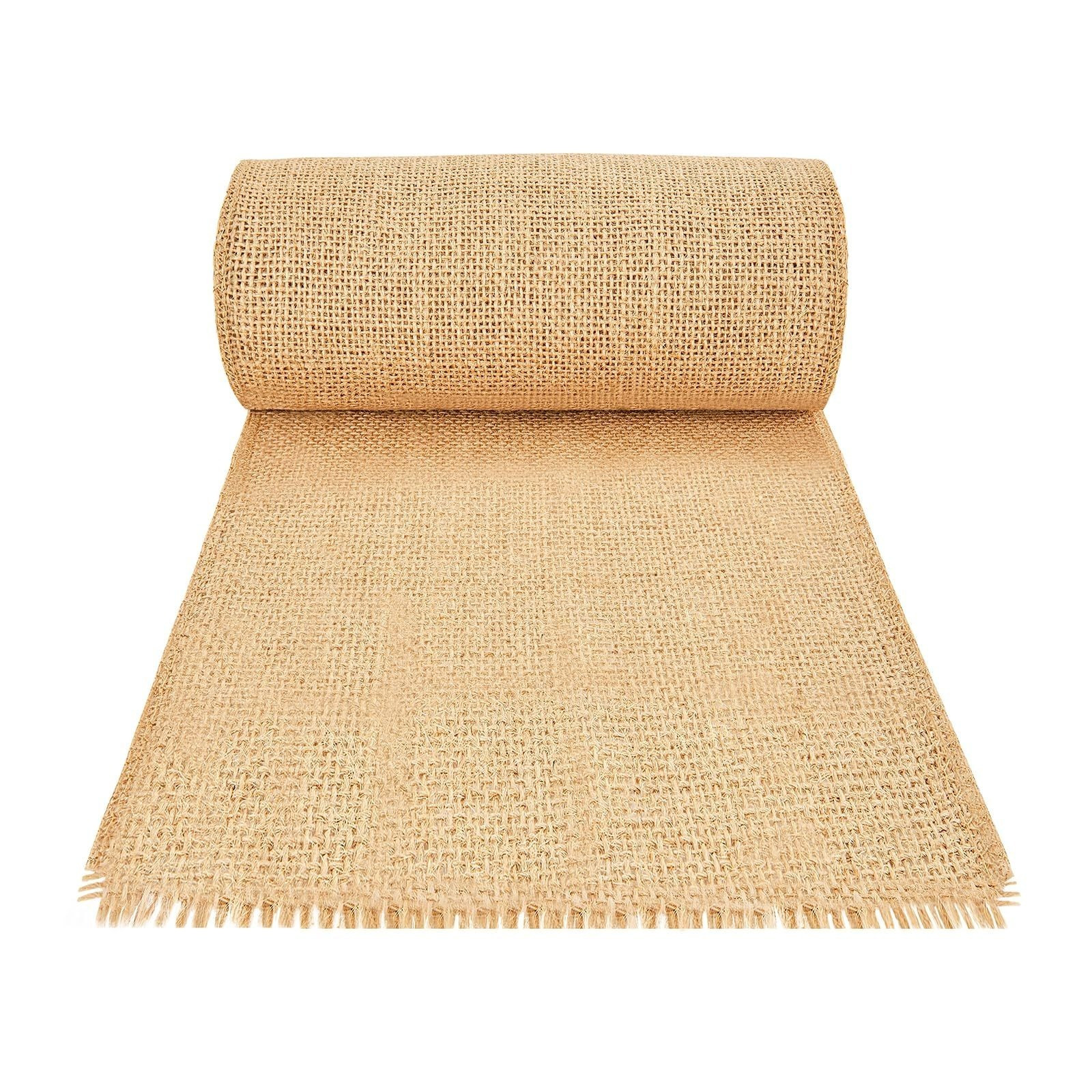 Eco Natural Jute Canvas Table Runner 30cm X 10m, Rustic Table Decor For Wedding, Farm Banquet & Communion