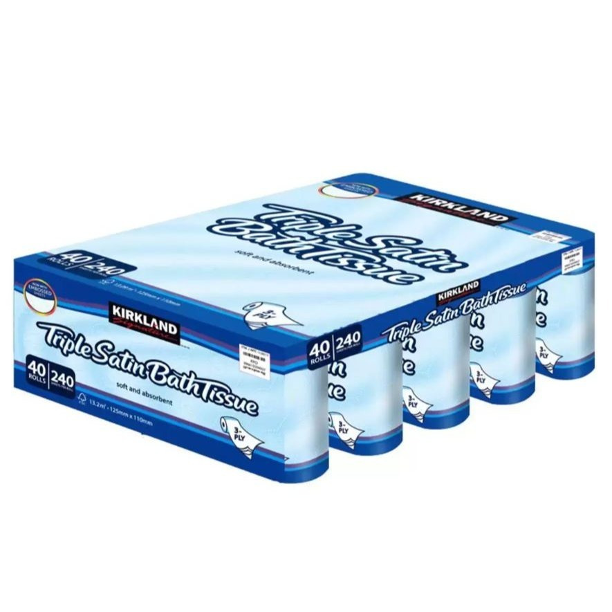 TEMU Signature Toilet Tissue, 40 Rolls, 3 Ply Paper, Soft & Absorbent, White