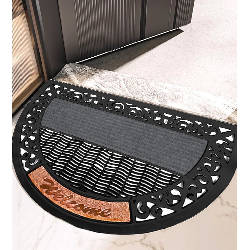 TEMU 45*75CM/17.72*29.53INCH, Tappeto Zerbino in Gomma a Mezzo di , Tappetino Raschietto per e Fango per Uso Interno ed Esterno, Tappeto Antiscivolo