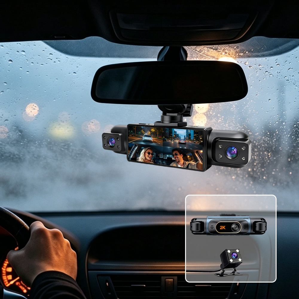 4-Channel 2K Dash Cam with 360° Full Coverage