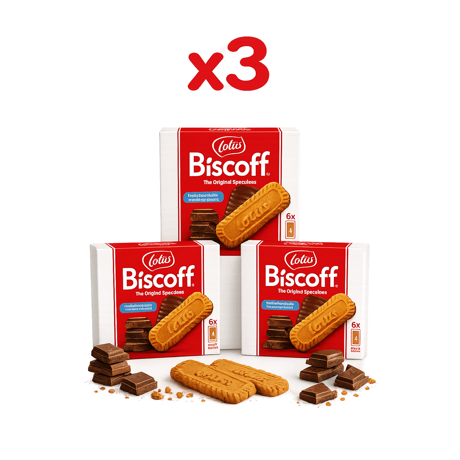 Lotus Biscoff With Milk Chocolate – Bundle 3 × 162 G