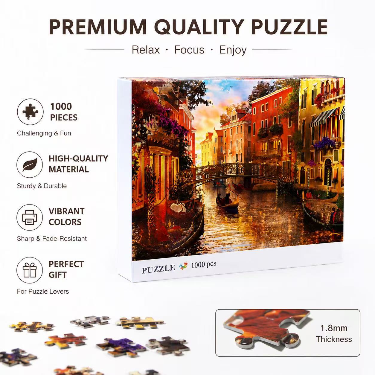 TEMU Rompecabezas HUADADA 1000 Piezas de 500x700mm Puzzle para Adultos y Adolescentes Juego Educativo Decoración del Hogar