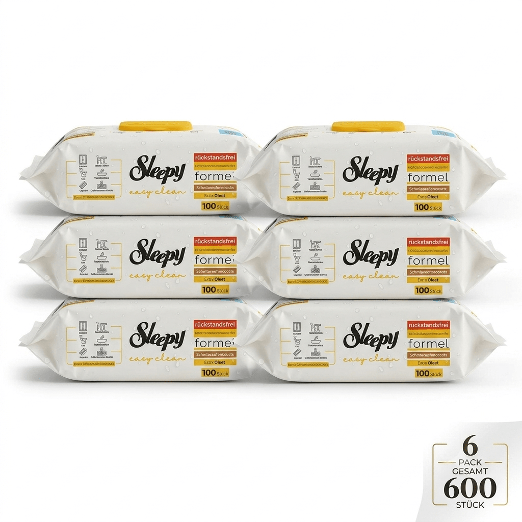 Image of Easy Clean Wet Wipes 6 × 100pcs – Surface Cleaning With Soap Additive Yellow