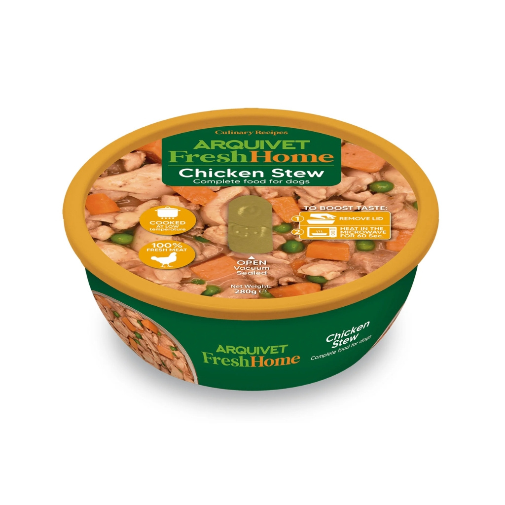 ARQUIVET Fresh Home (Lata 280 gr) Estofado de Pollo - Alimento Húmedo Completo en Estofado para Perros de Todas las…: retailer-supplied image