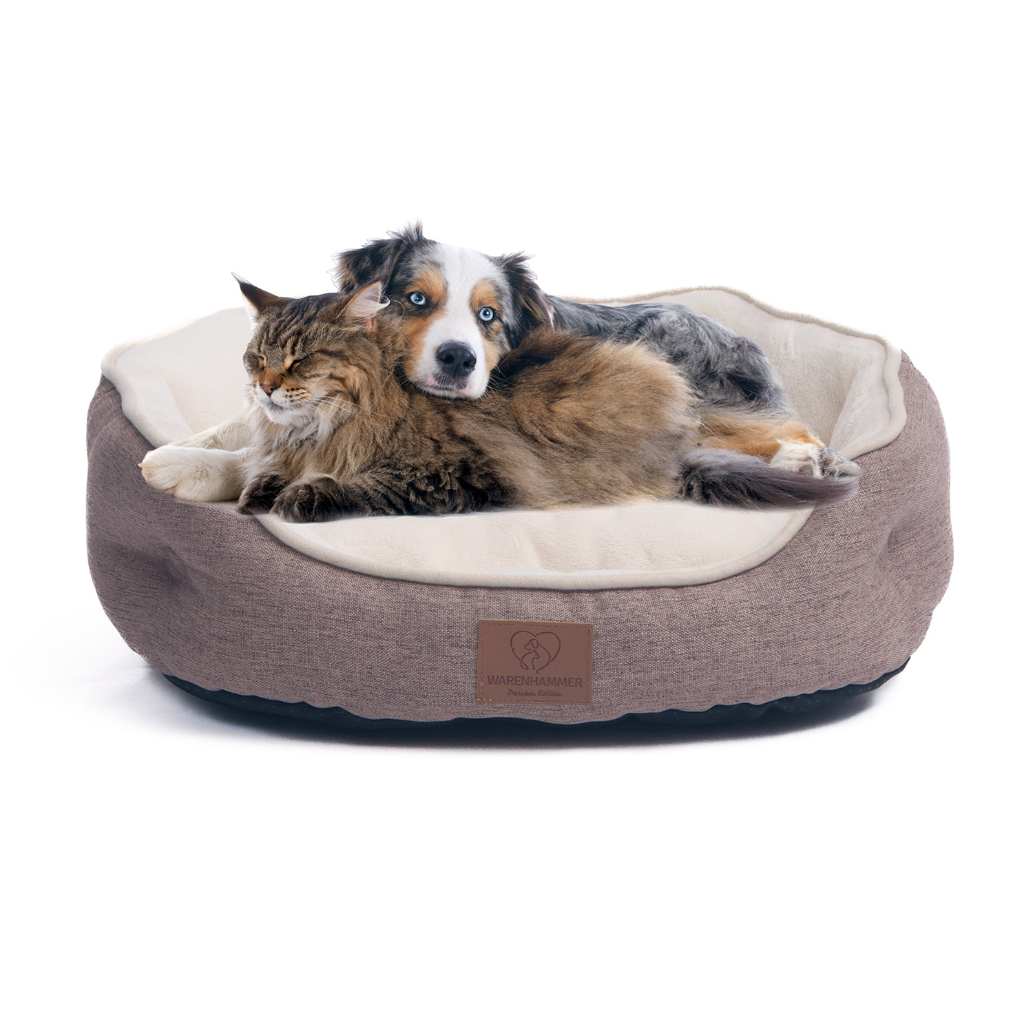 Orthopedic Bed, Cat Bed, Plush Soft For Cats Or Small Dogs, 2-part With Reversible Cushion / Cooling Summer Or Warming Winter Side