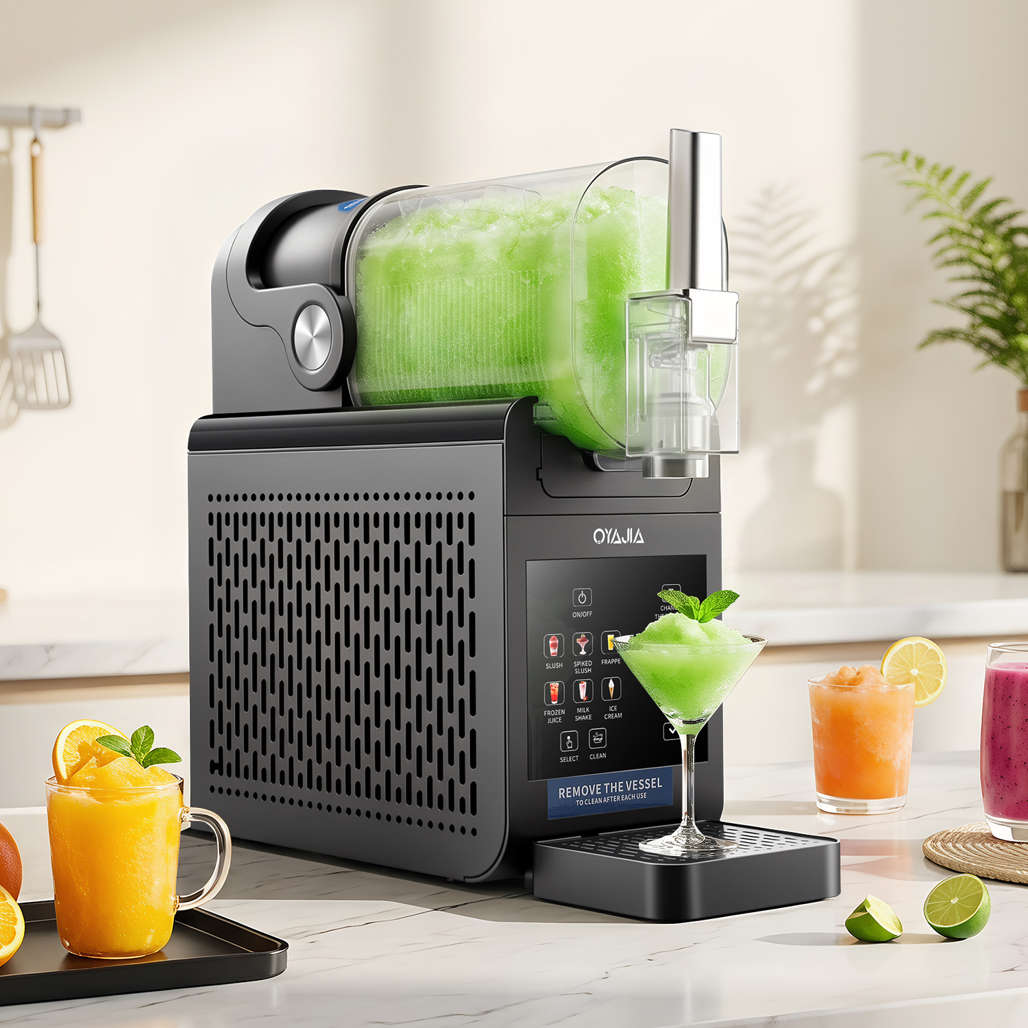 Slush 1.9l Soft Serve Ice Cream Maker For Home With Self-cleaning, Needed, 6 Programs For , Juice, Iced Coffee, Margaritas, Frappés &